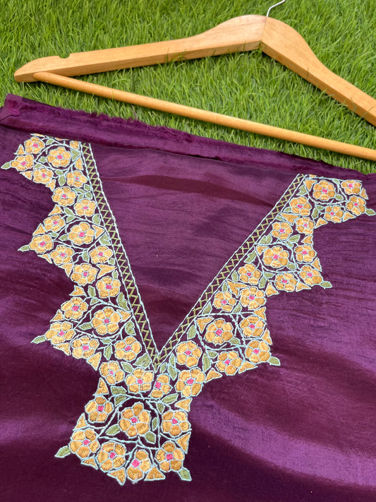 Mashru Silk kashmiri work kurta