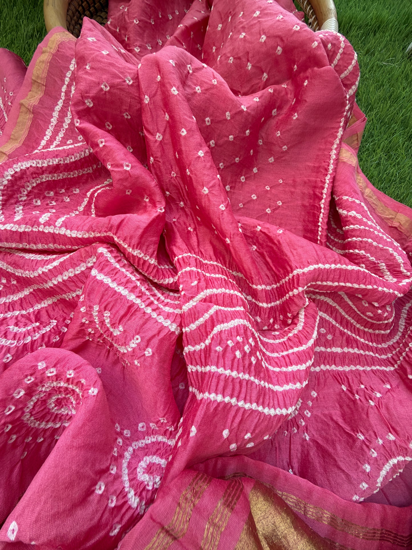 Chanderi Bandhani kurta dupatta