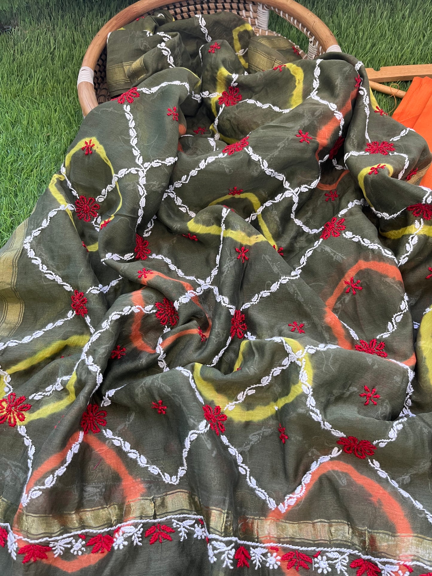 Cotton silk kurta bottom chanderi dupatta