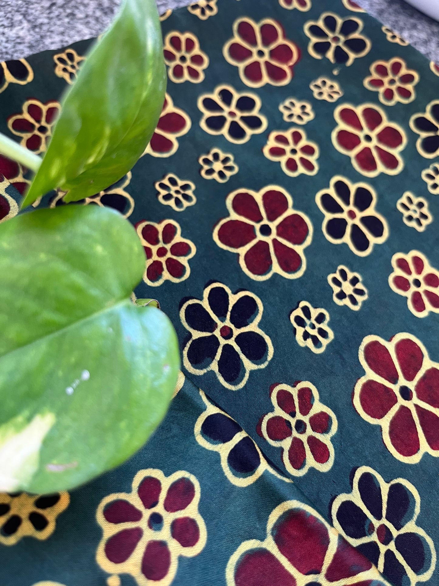 Modal Silk ajrakh fabric