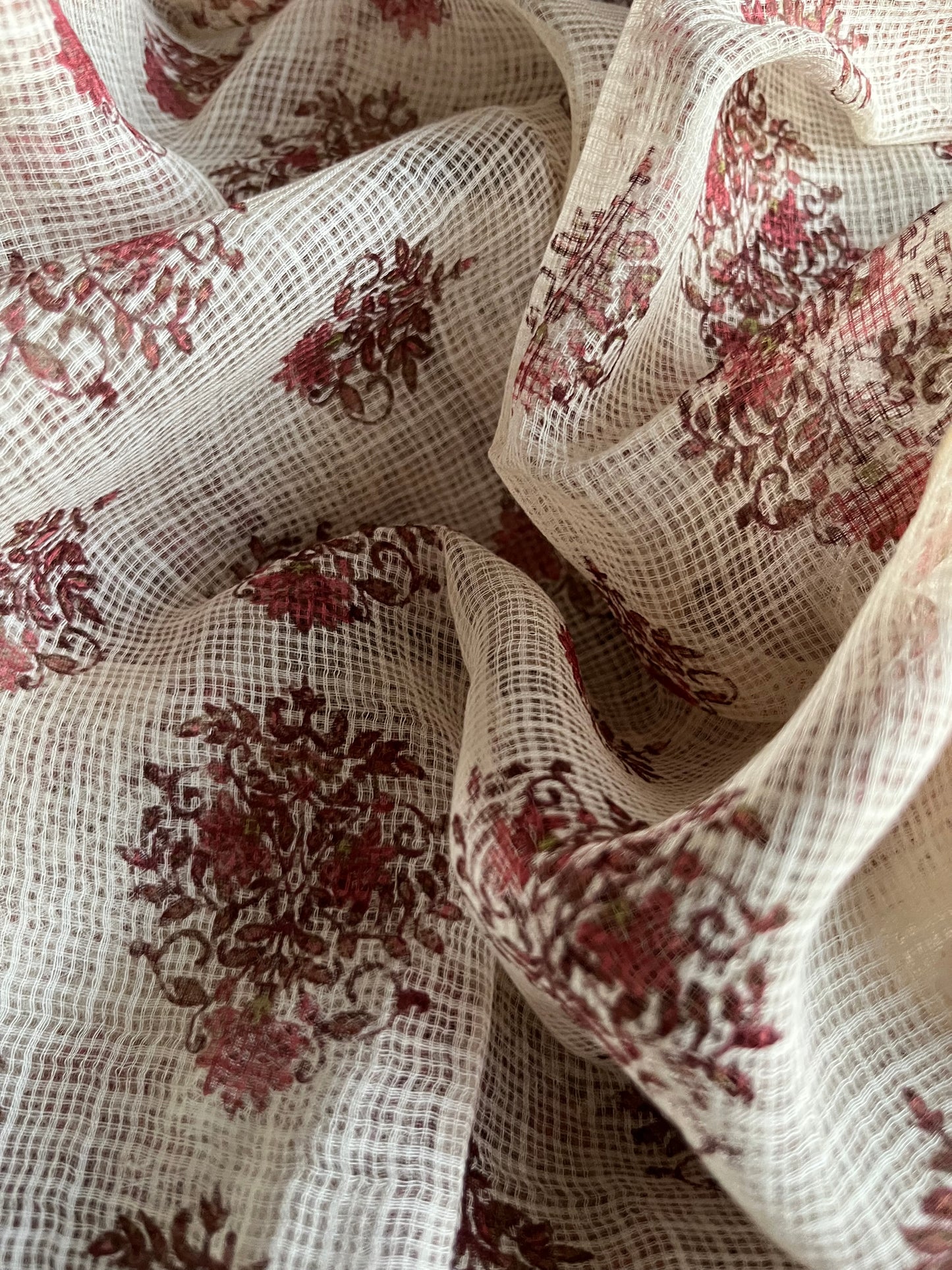 Cotton mercerised ikkat kurta bottom Kota Doria dupatta