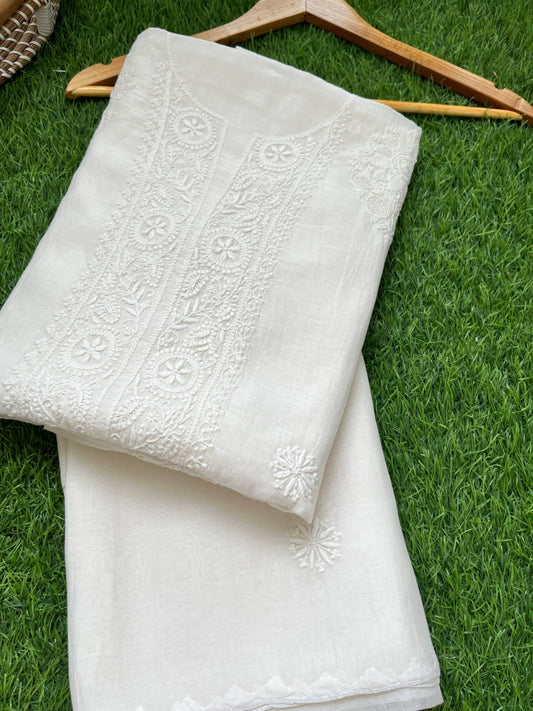 Chanderi Chikankari Kurta Dupatta