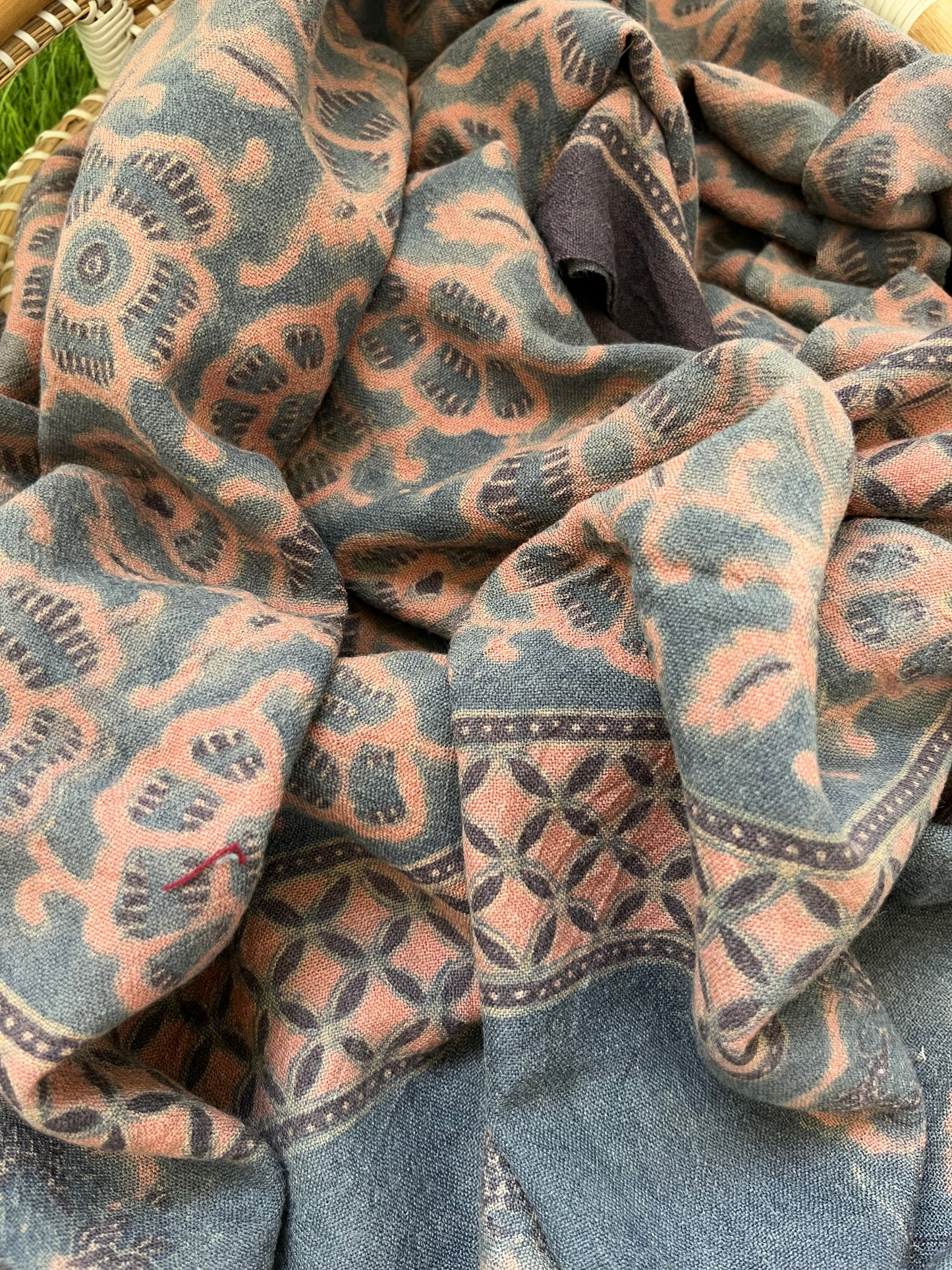 Handwoven ajrakh shawl