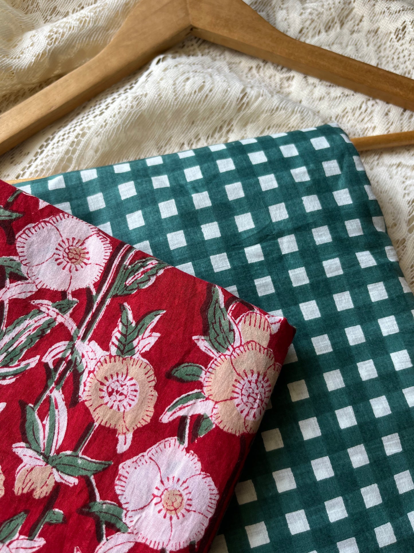 Check Cotton kurta Bottom