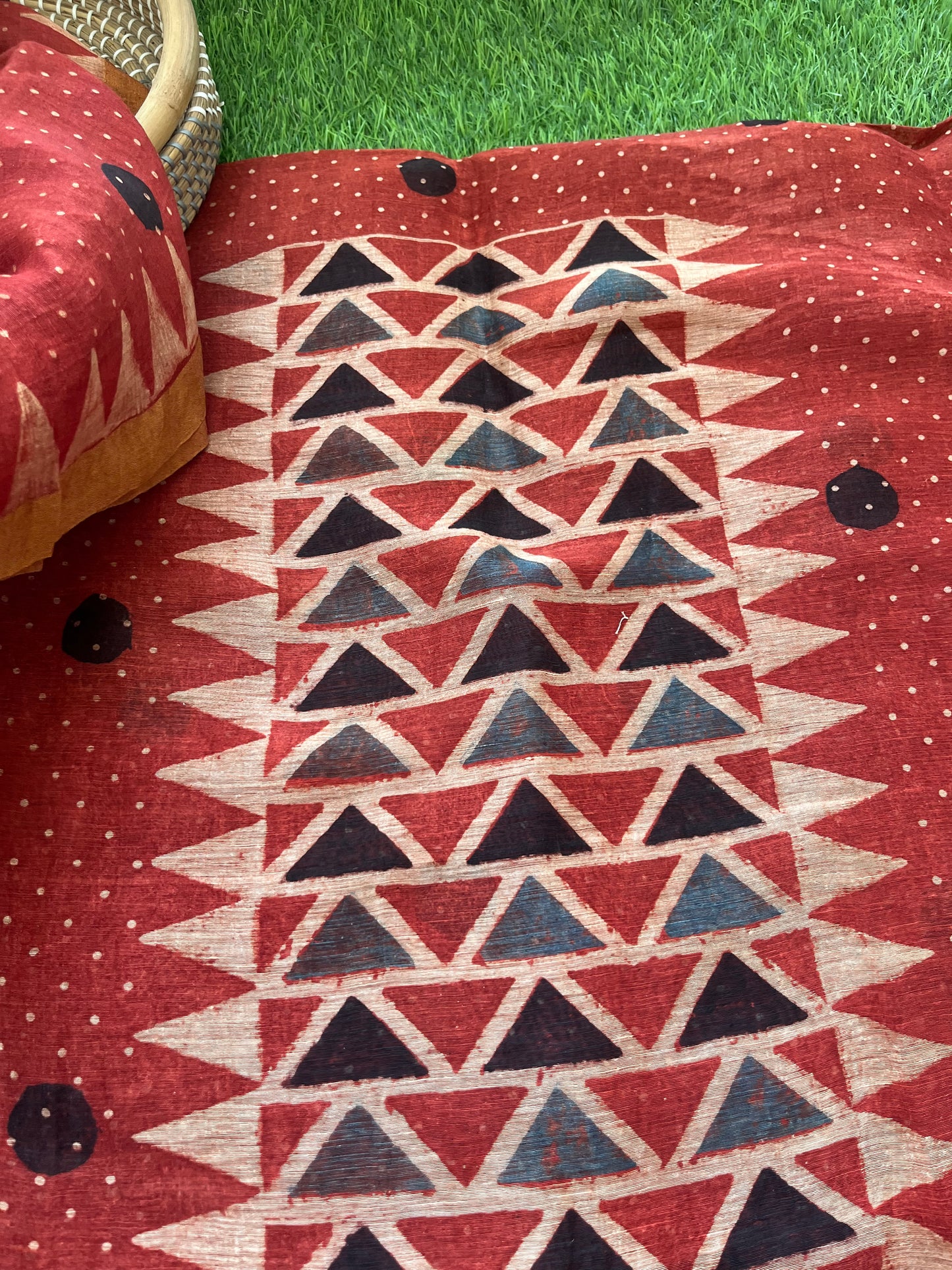 Linen Ajrakh Kurta and dupatta