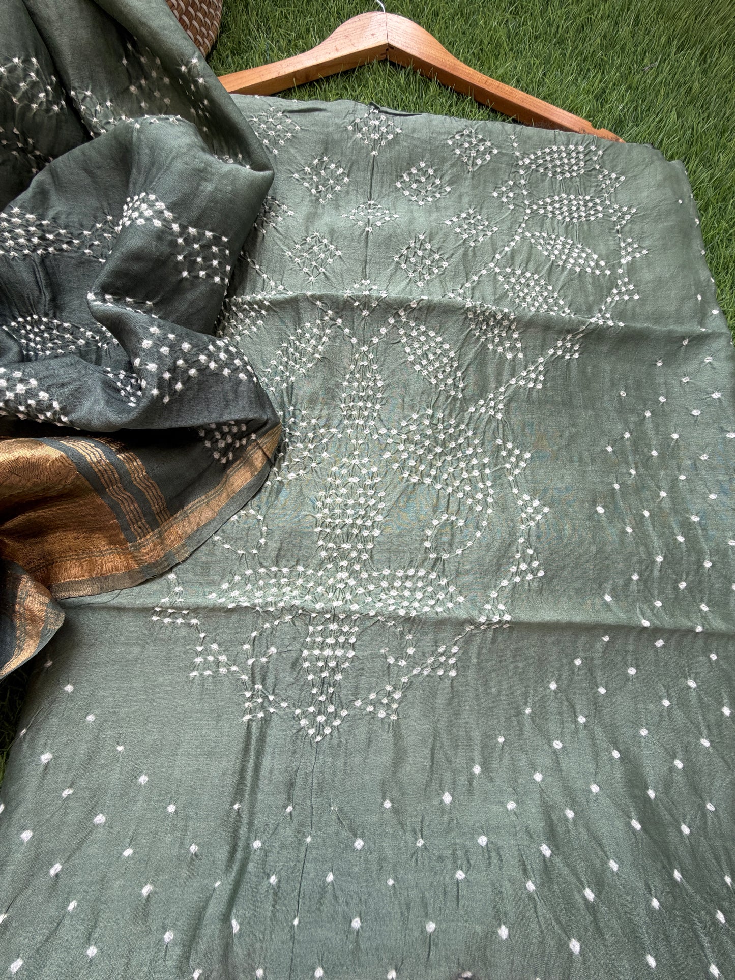 Chanderi Bandhani kurta dupatta