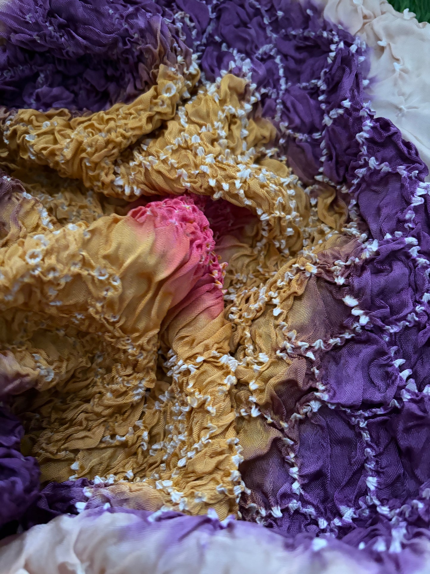 Bandhani dupatta plain kurta bottom