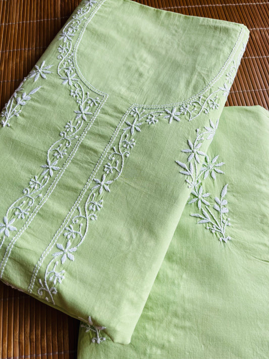 Cotton chikan kurta bottom