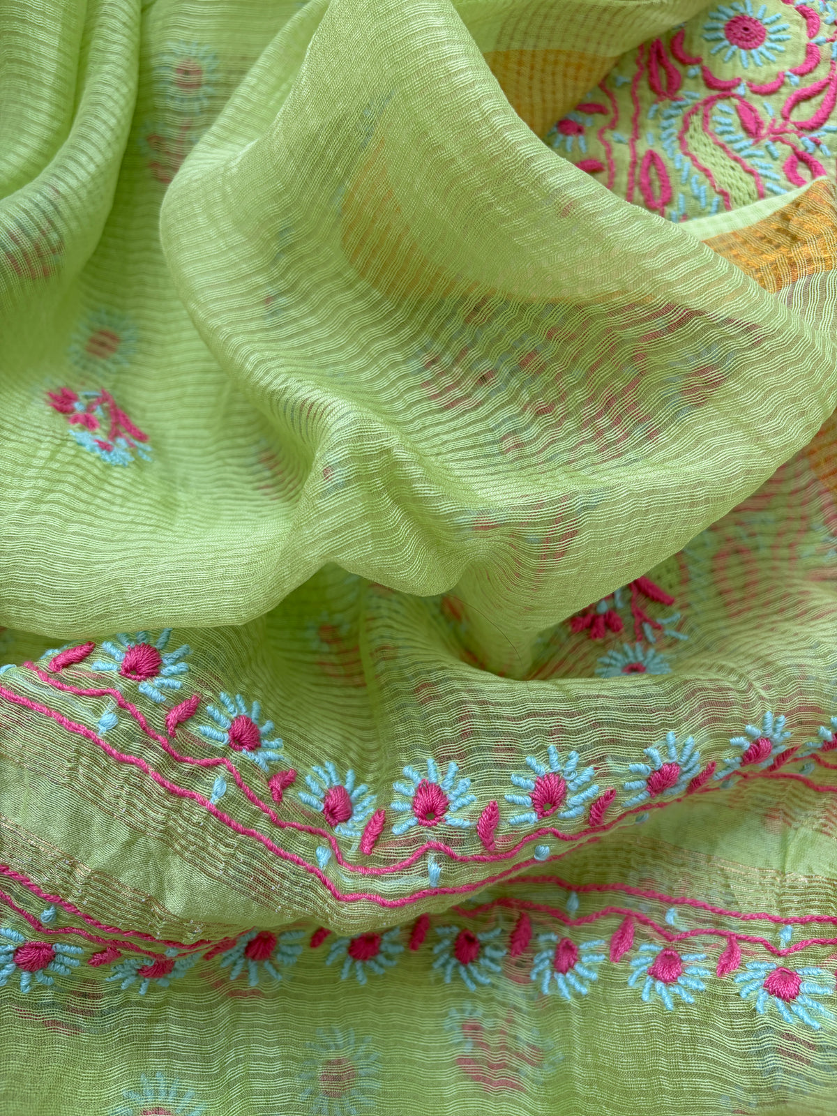 Chanderi Chikankari Kurta Dupatta