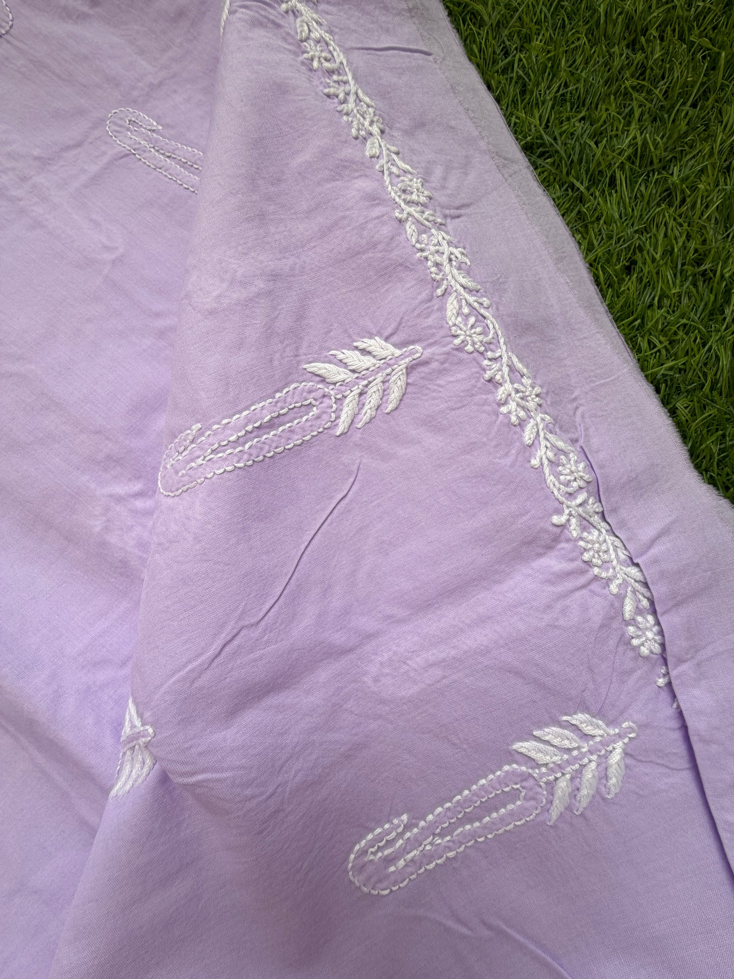 Cotton chikan kurta bottom