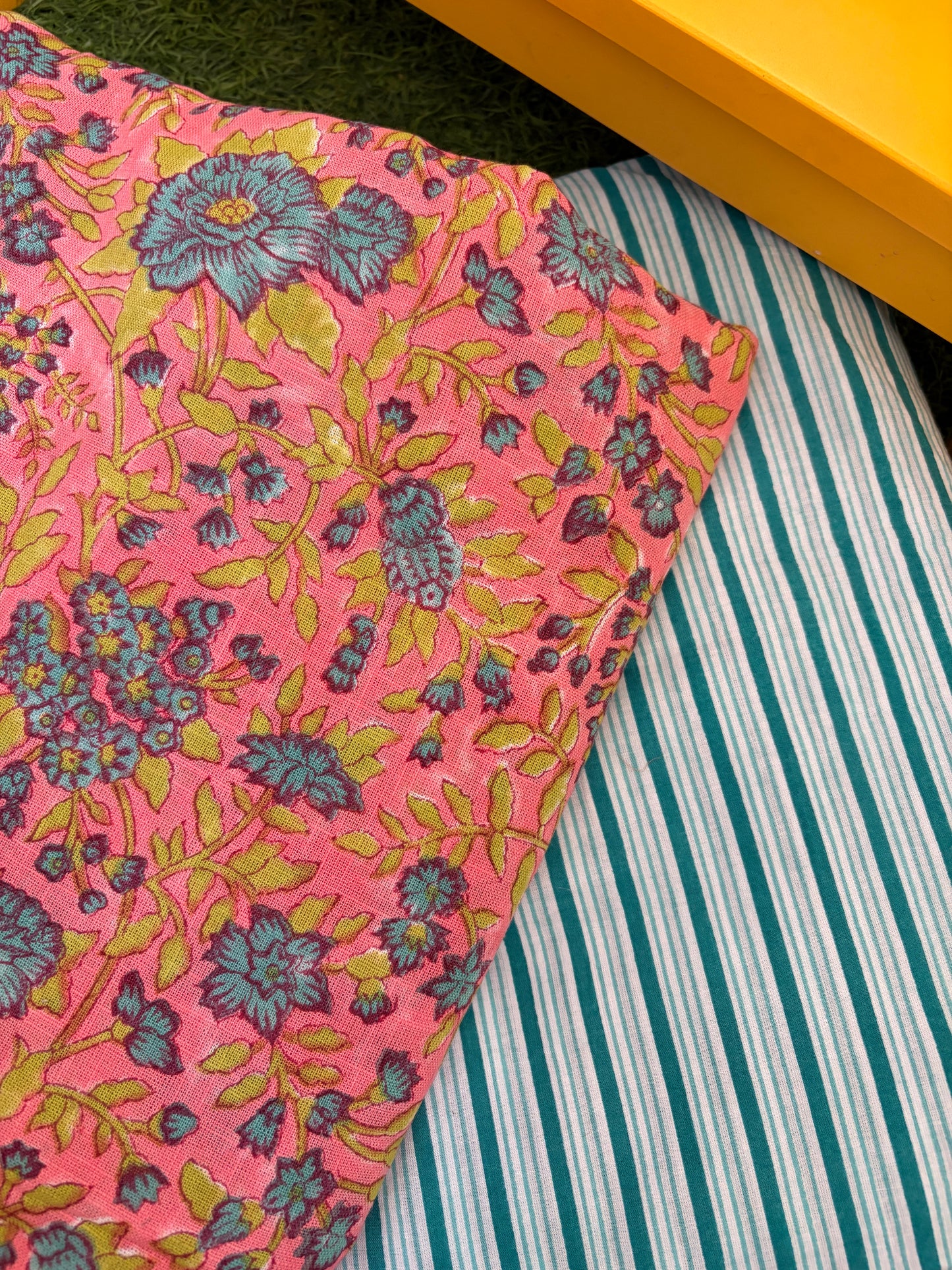 Cotton slub kurta stripe Bottom