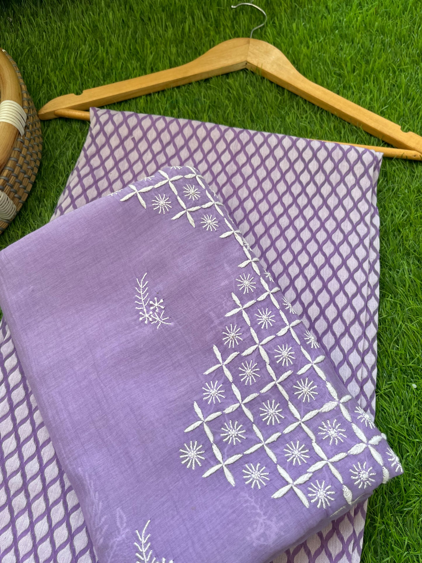 Jaamdani kurta chikankari dupatta