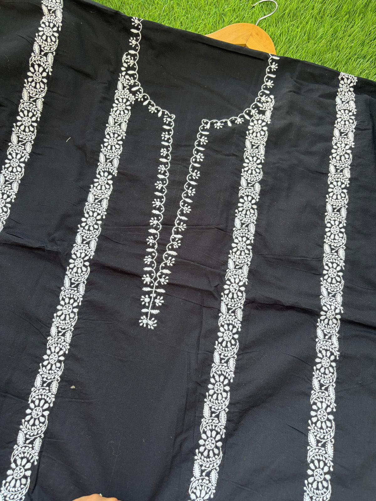 Cotton chikankari kurta dupatta