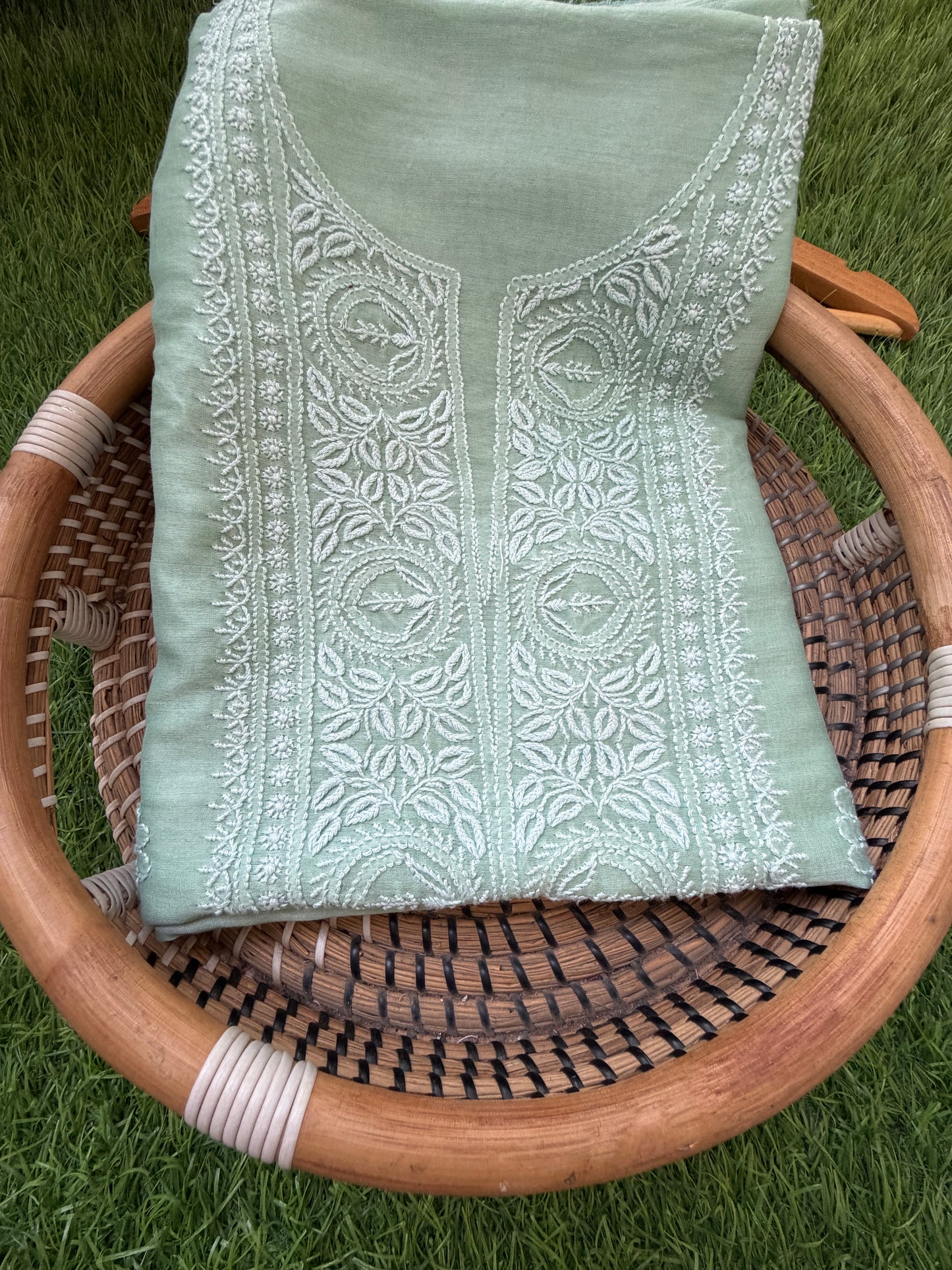 Chikankari chanderi Kurta