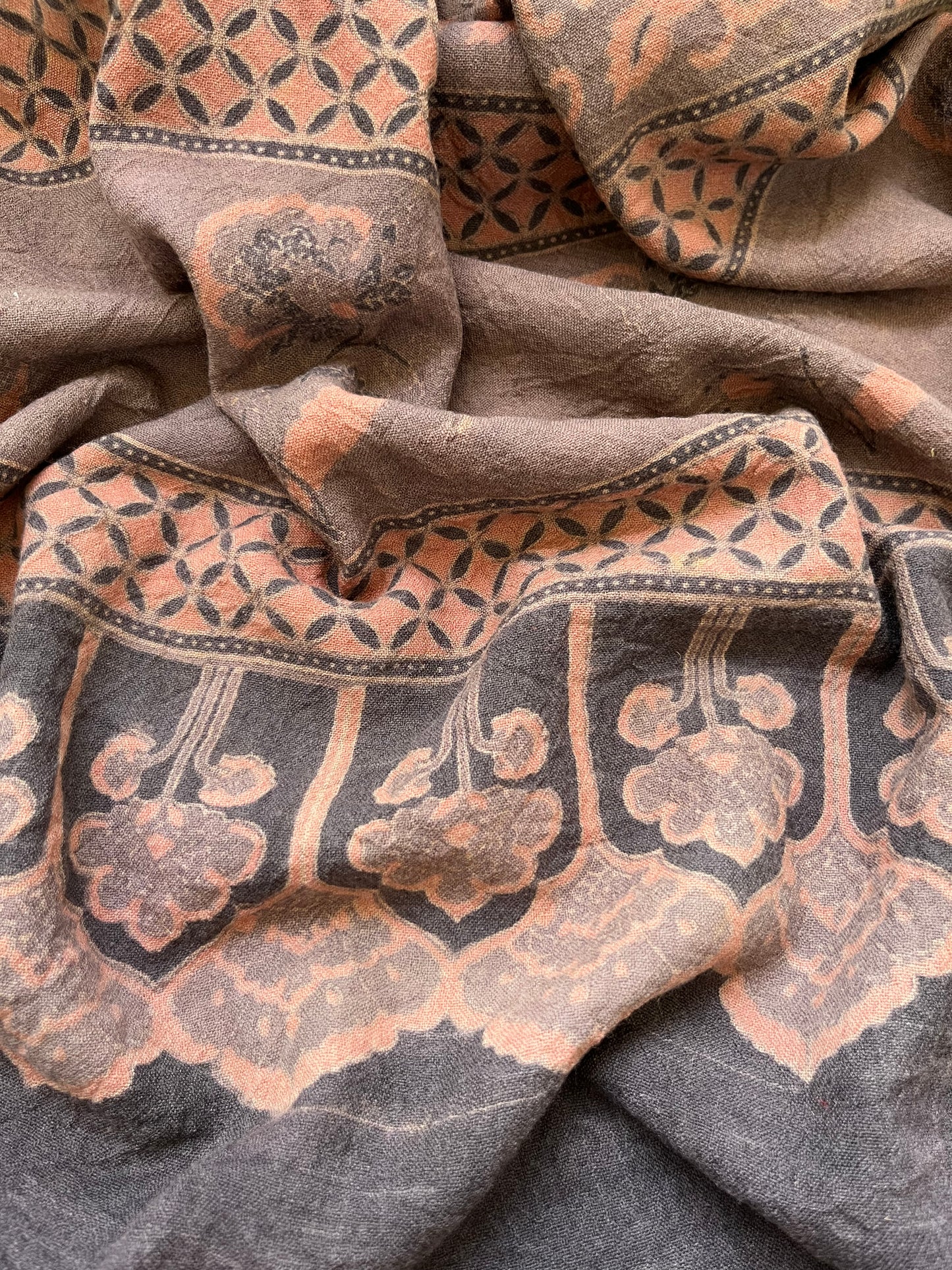 Handwoven ajrakh shawl
