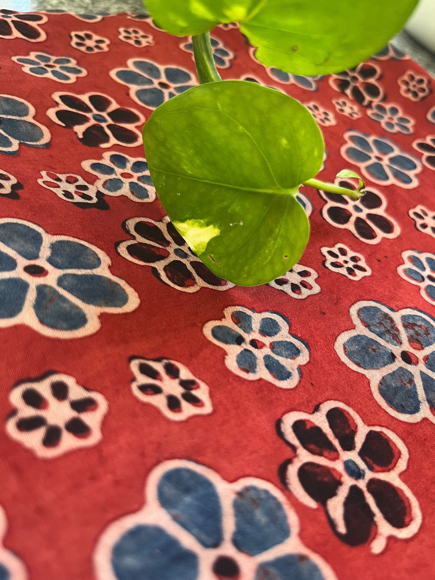 Modal Silk ajrakh fabric