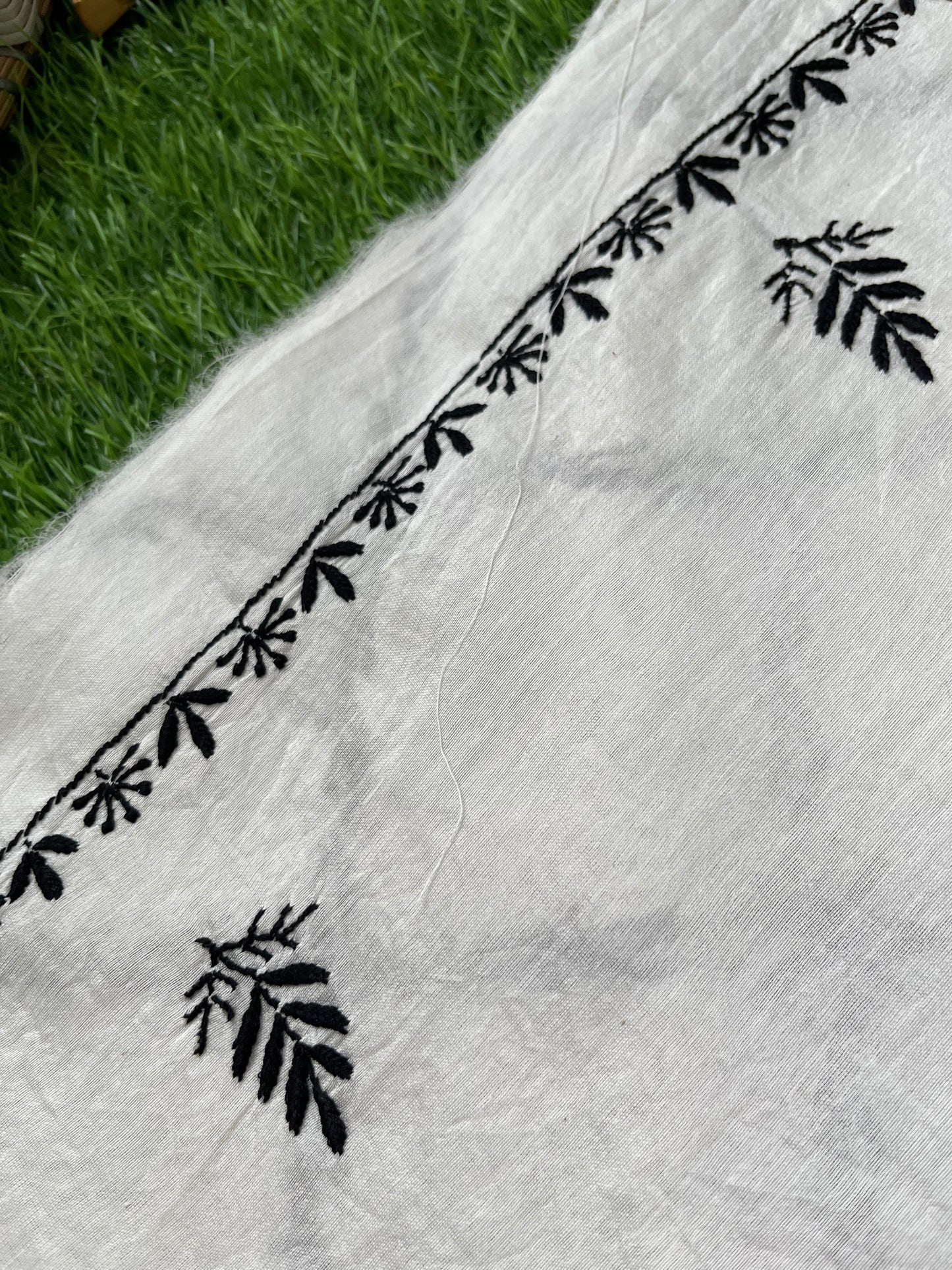 Chanderi chikankari kurta