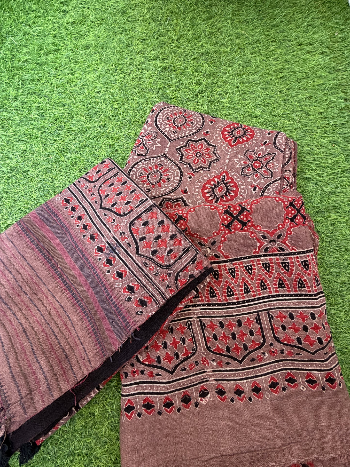Kala Cotton Ajrakh Kurta bottom and dupatta