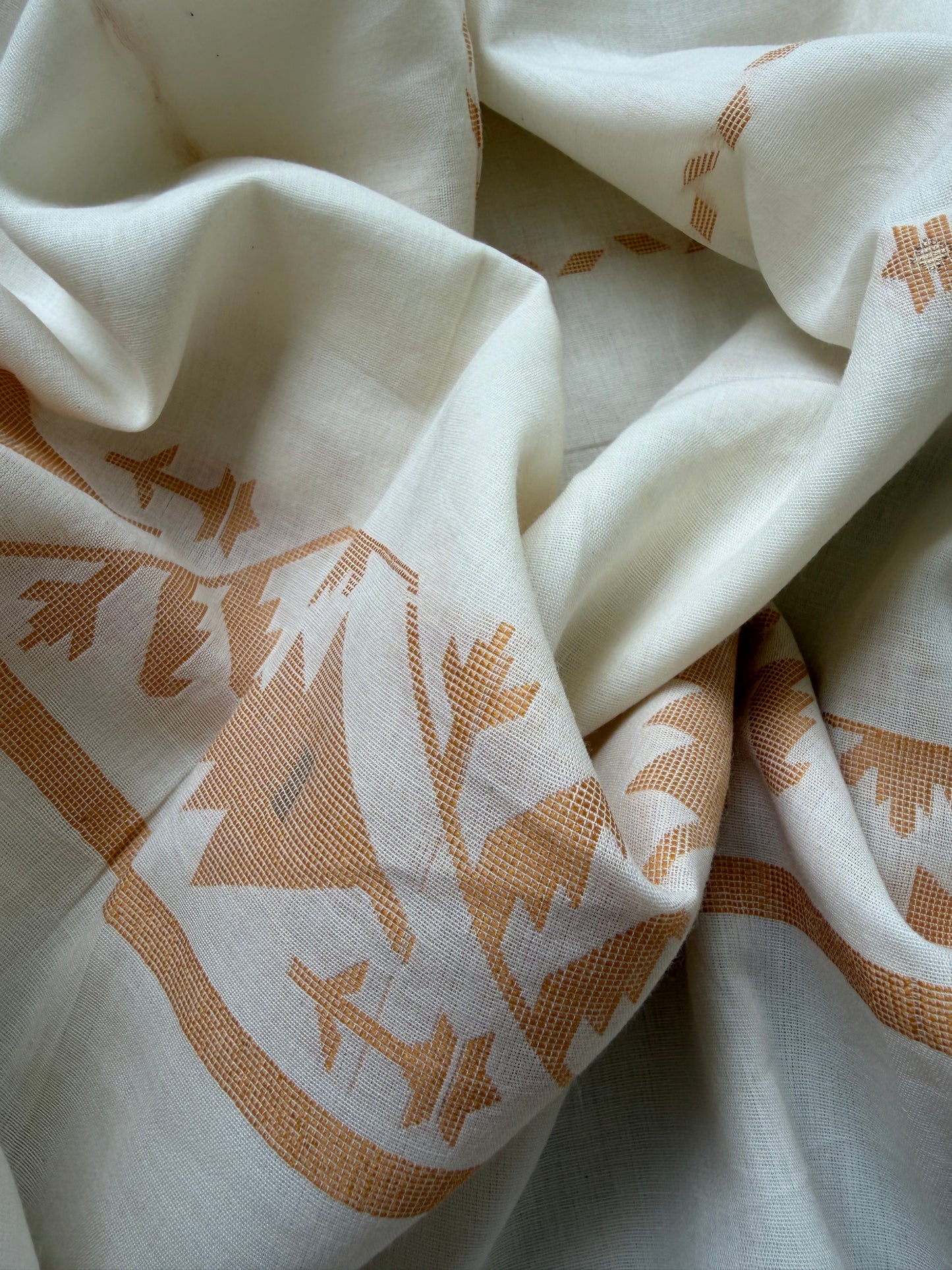 Mangalgiri Cotton 3 pc set - kurta bottom jaamdani dupatta