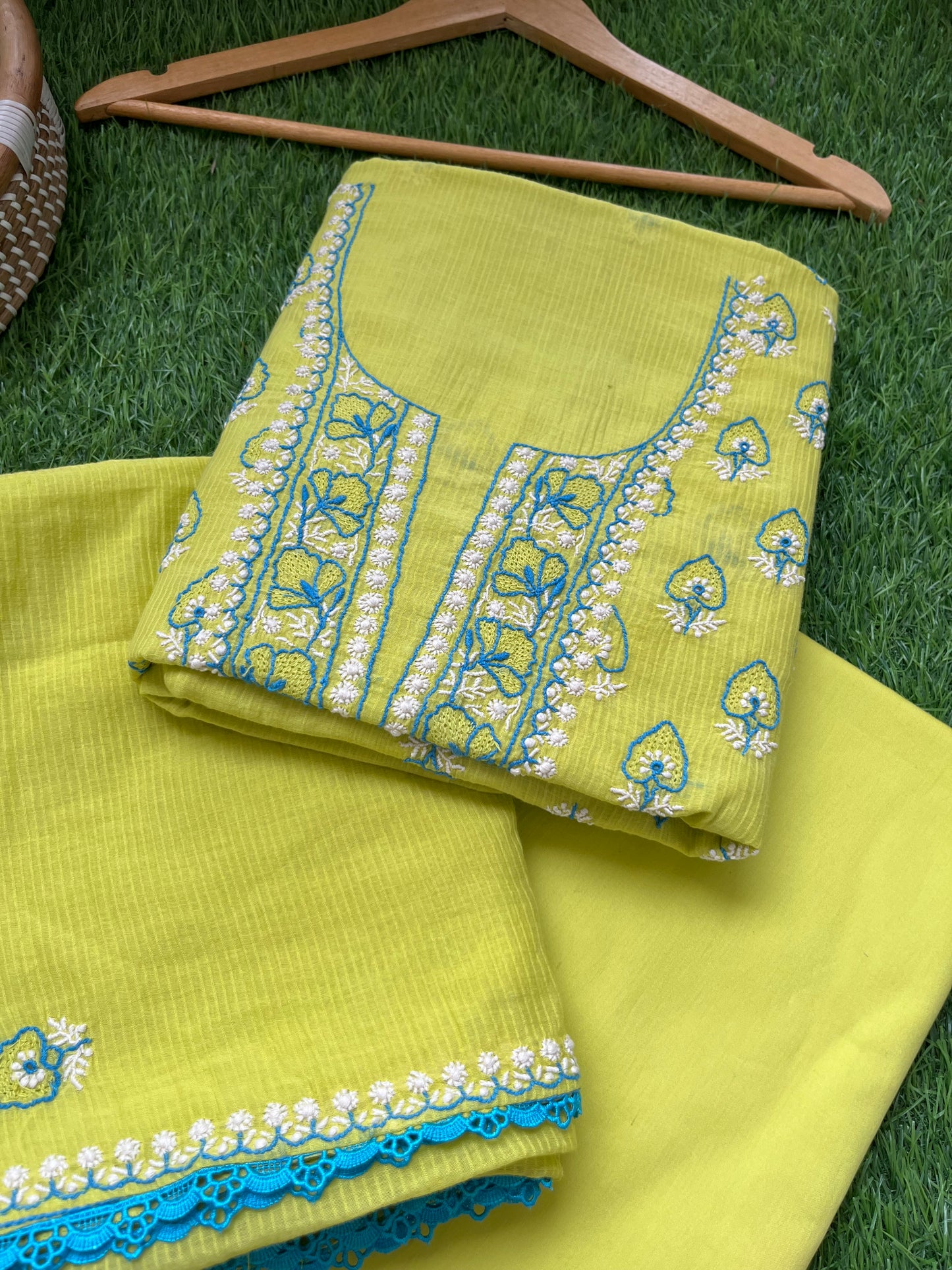 Chanderi Chikankari Kurta Dupatta