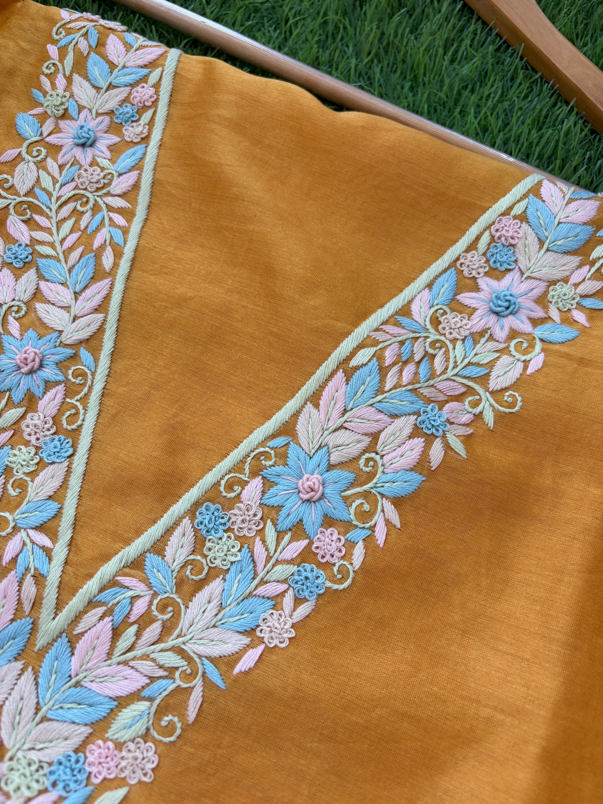 Chanderi silk thread work Kurta