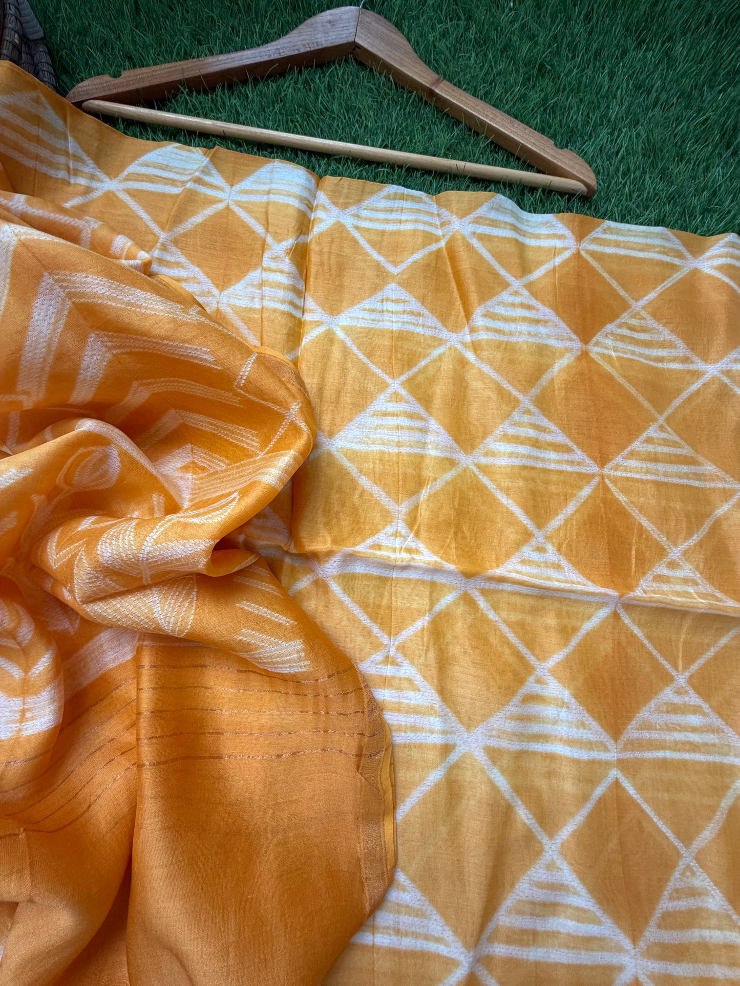 Chanderi Shibori kurta dupatta