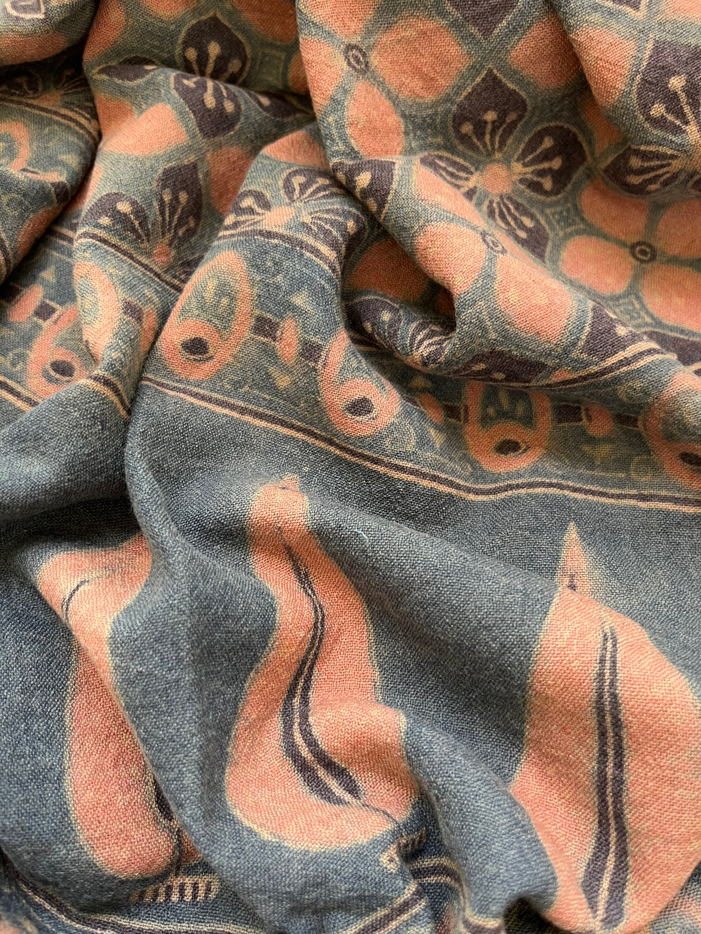 Handwoven ajrakh shawl