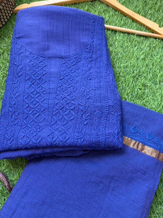 Chanderi Chikankari Kurta Dupatta