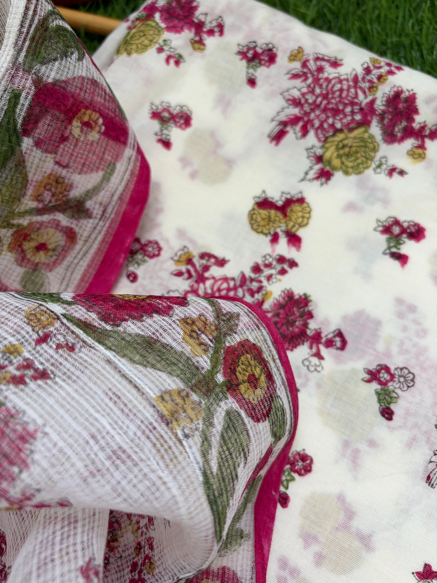 Cotton kurta fabric kota dupatta