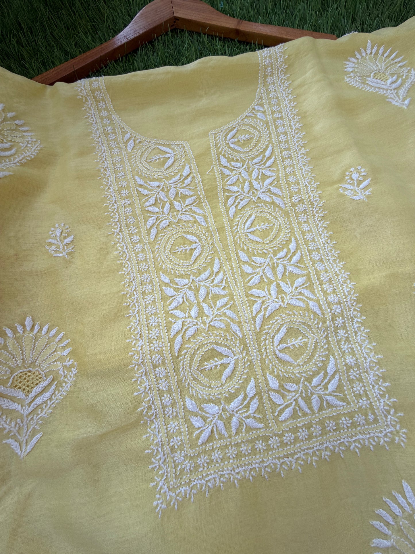 Chikankari chanderi Kurta