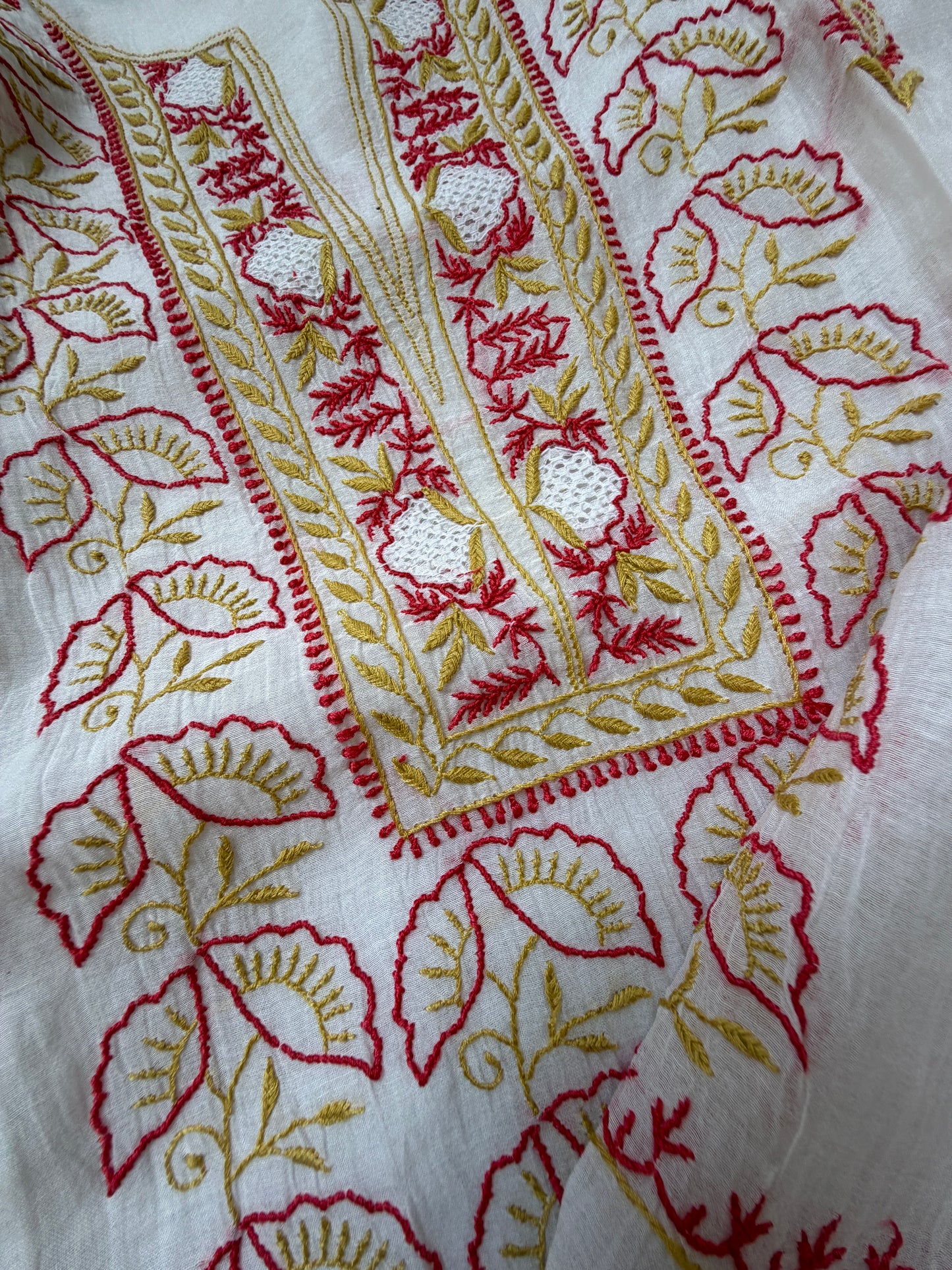 Chanderi Chikankari Kurta Dupatta