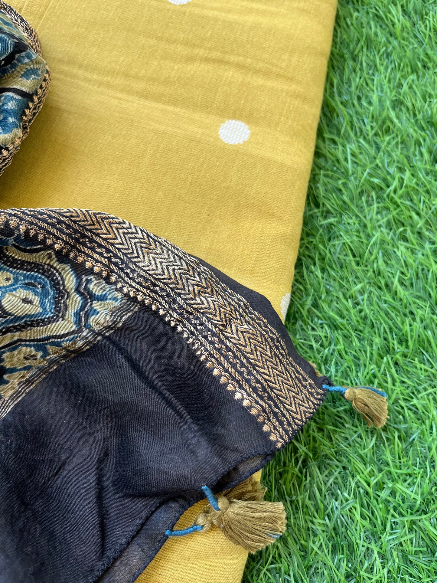 Chanderi ajrakh dupatta mangalgiri kurta bottom