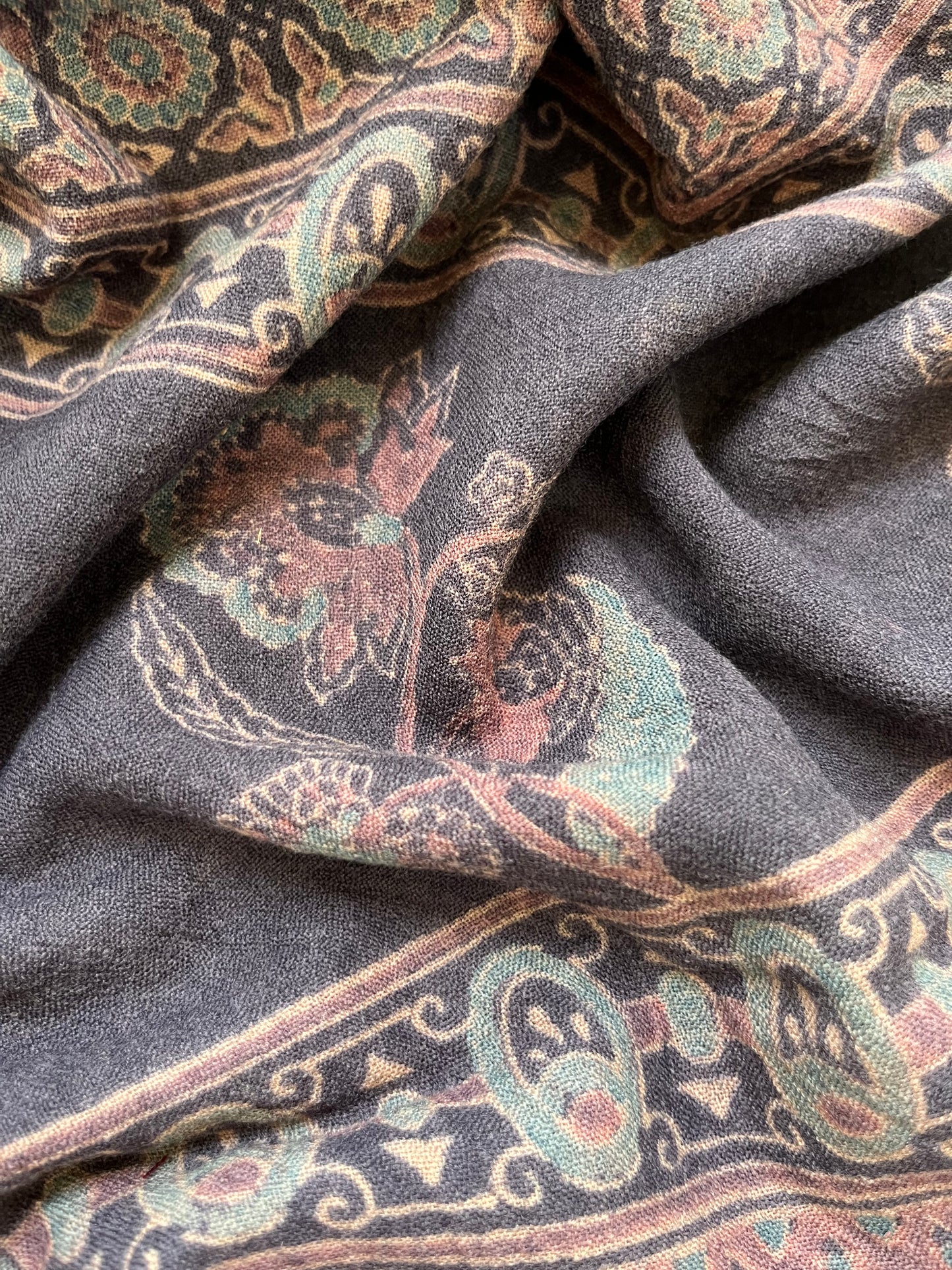 Handwoven ajrakh shawl