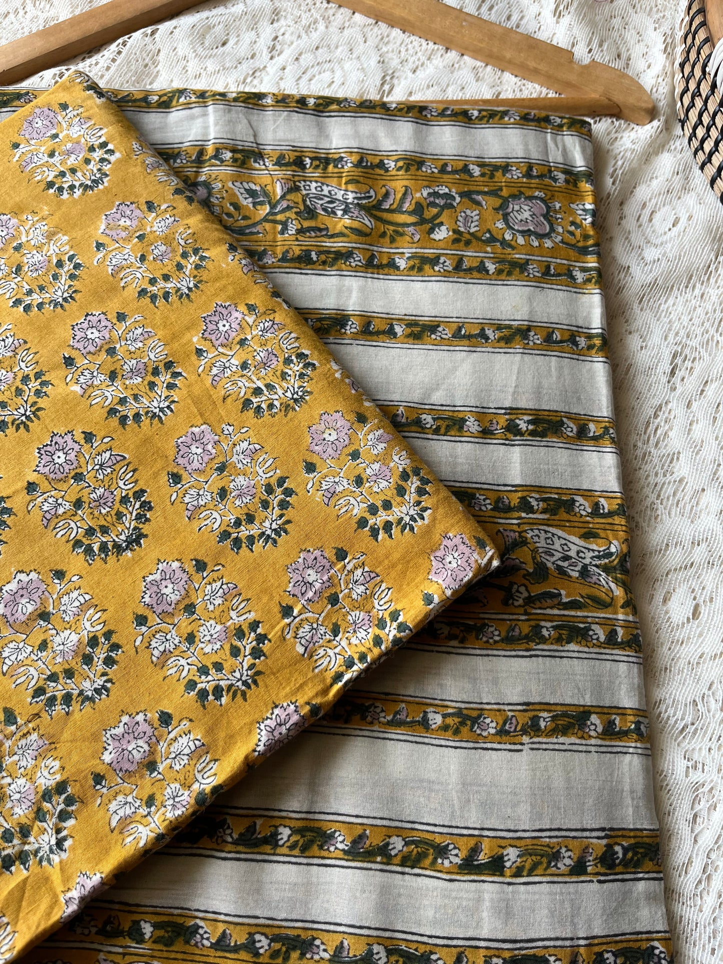 Cotton kurta bottom chanderi dupatta