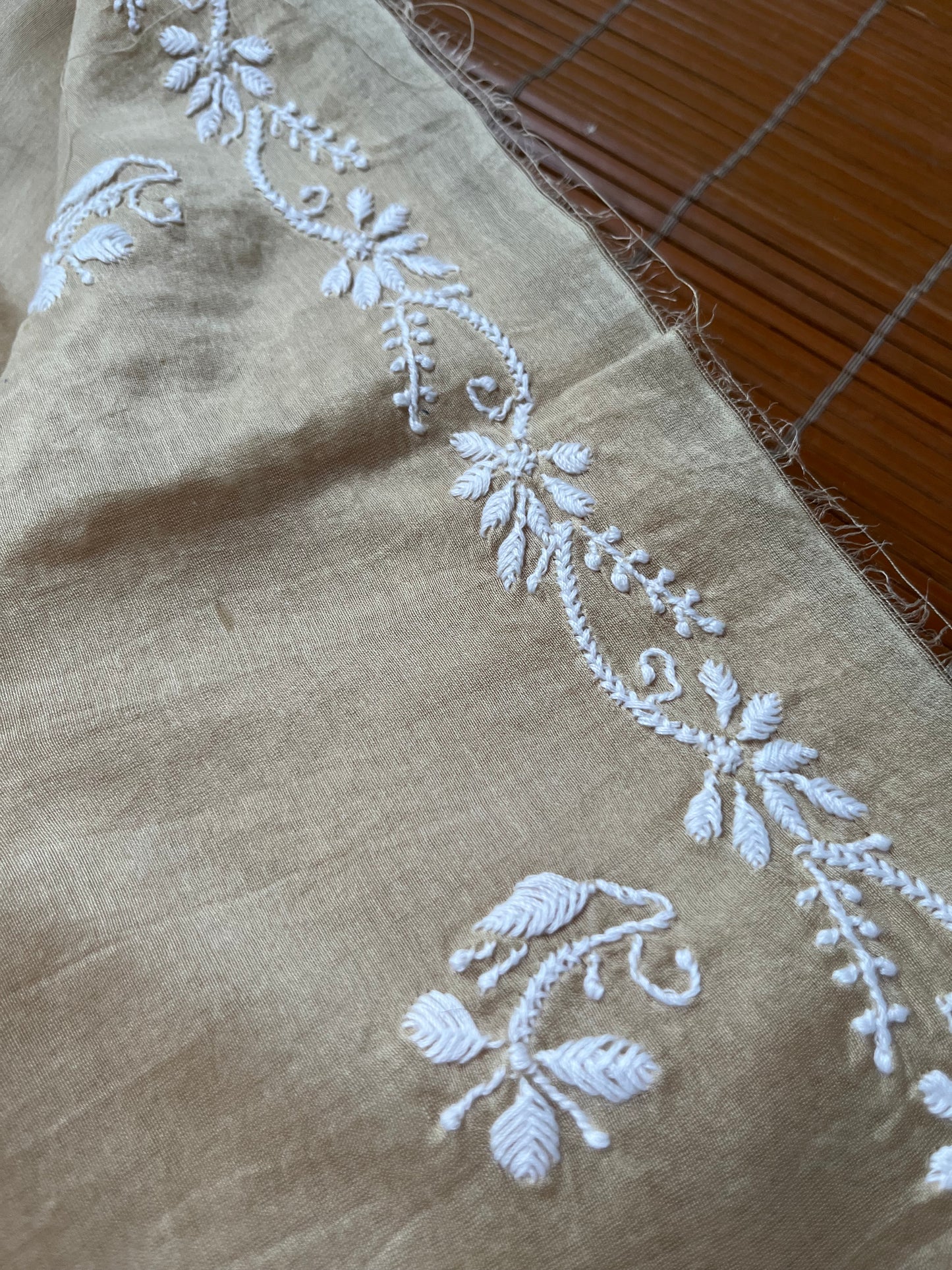 Chanderi chikankari kurta