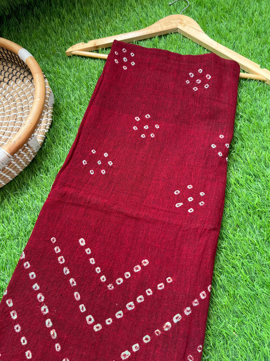 Handwoven organic kala Cotton bandhani fabric