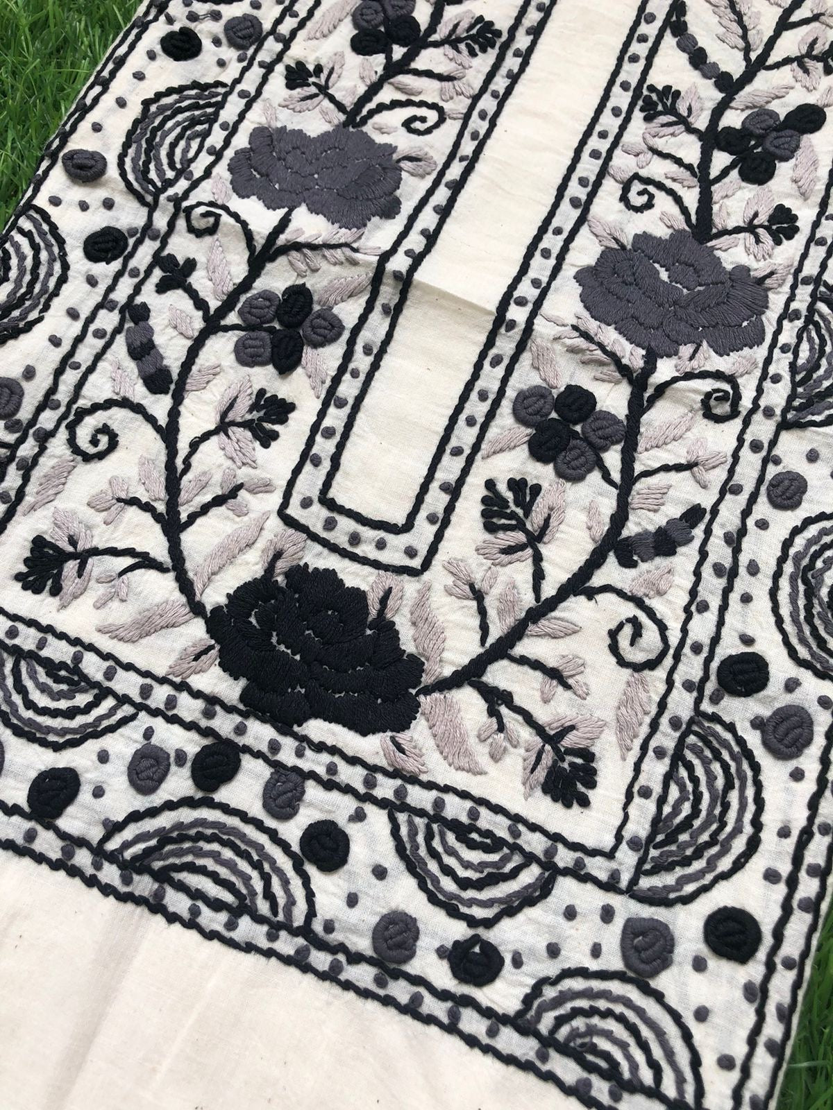 Handwoven Cotton embroidered kurta