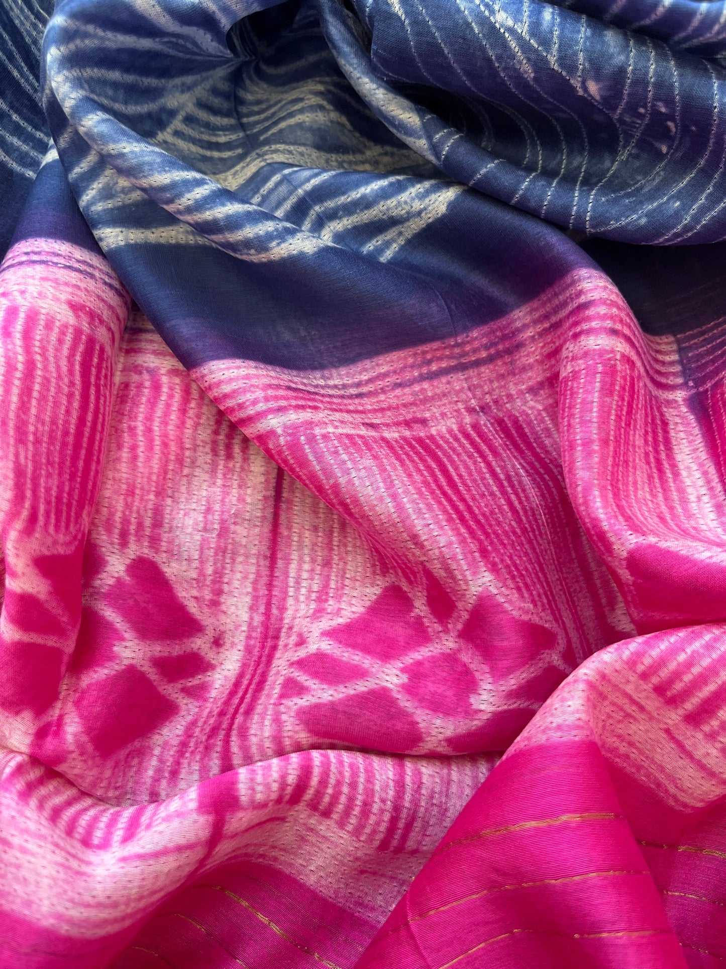 Shibori chanderi kurta dupatta