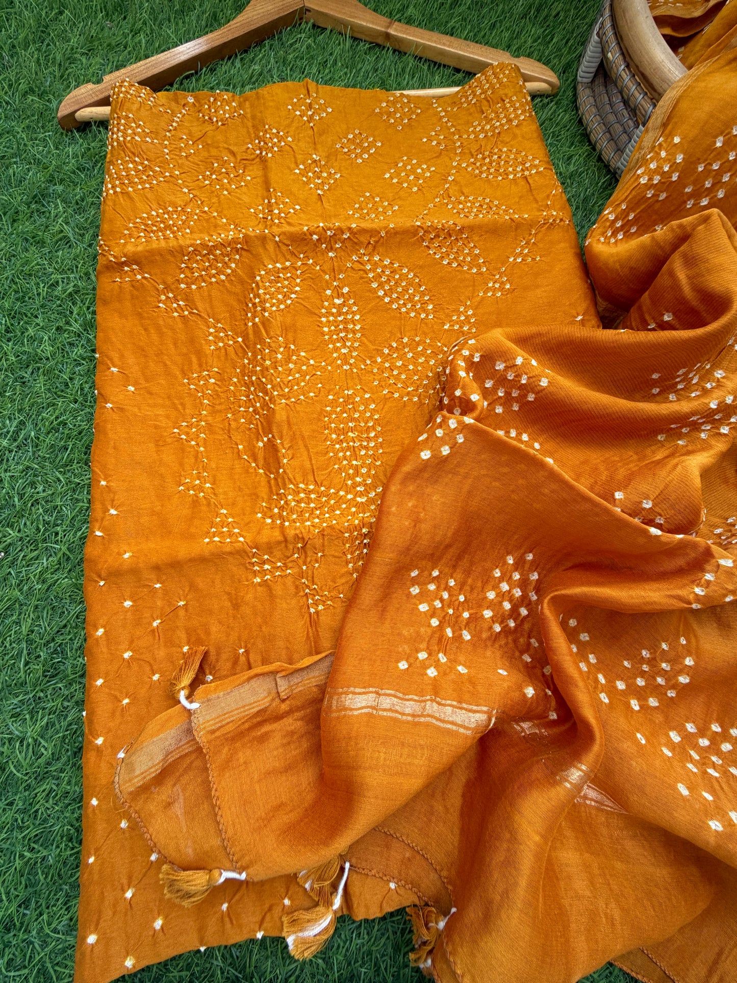 Chanderi Bandhani kurta dupatta