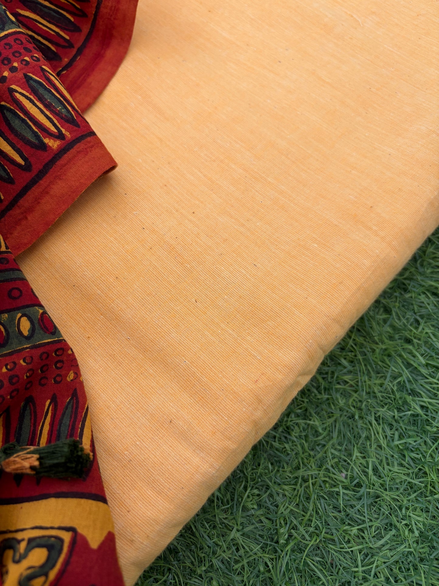 Khadi kurta Bottom and ajrakh dupatta