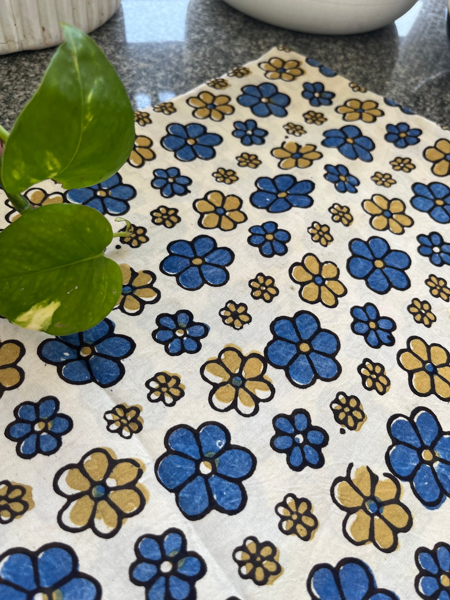 Modal Silk ajrakh fabric