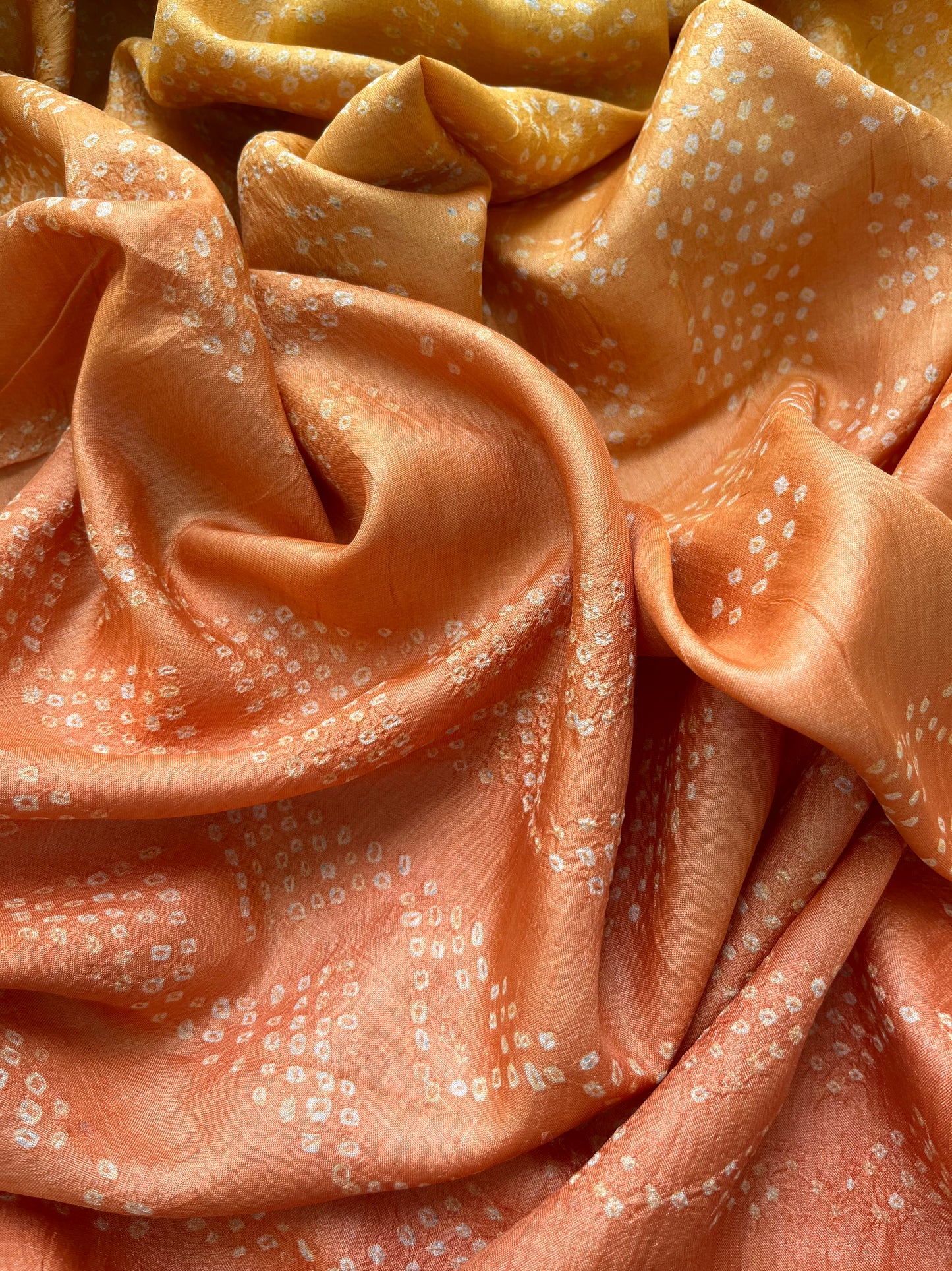 Tussar silk Bandhani dupatta kurta