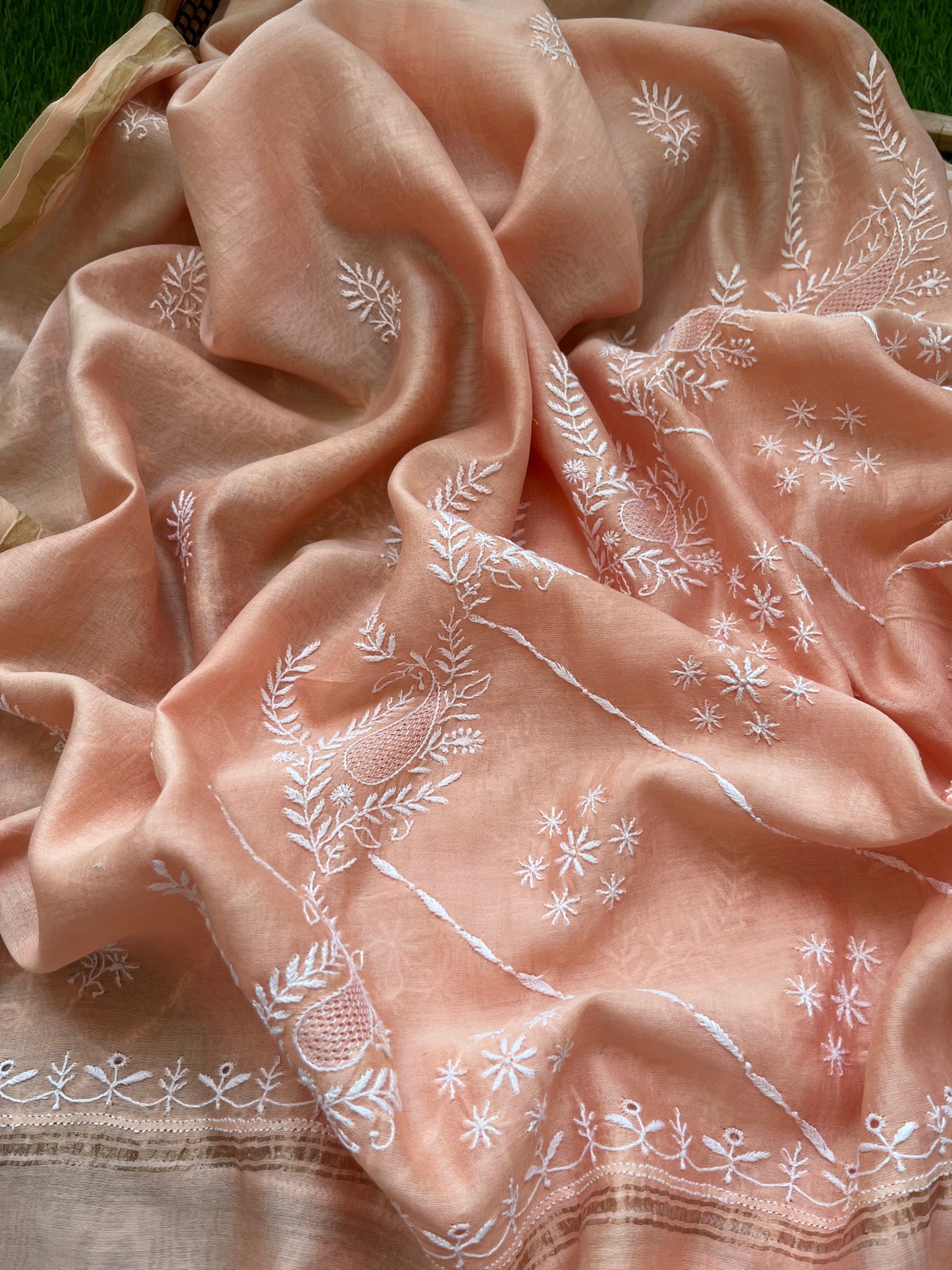 Jaamdani kurta chikankari dupatta