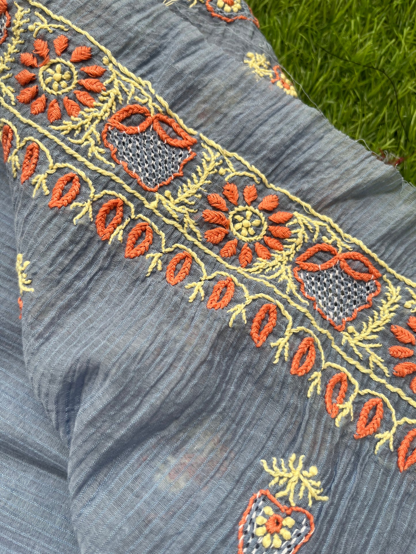 Chanderi Chikankari Kurta Dupatta