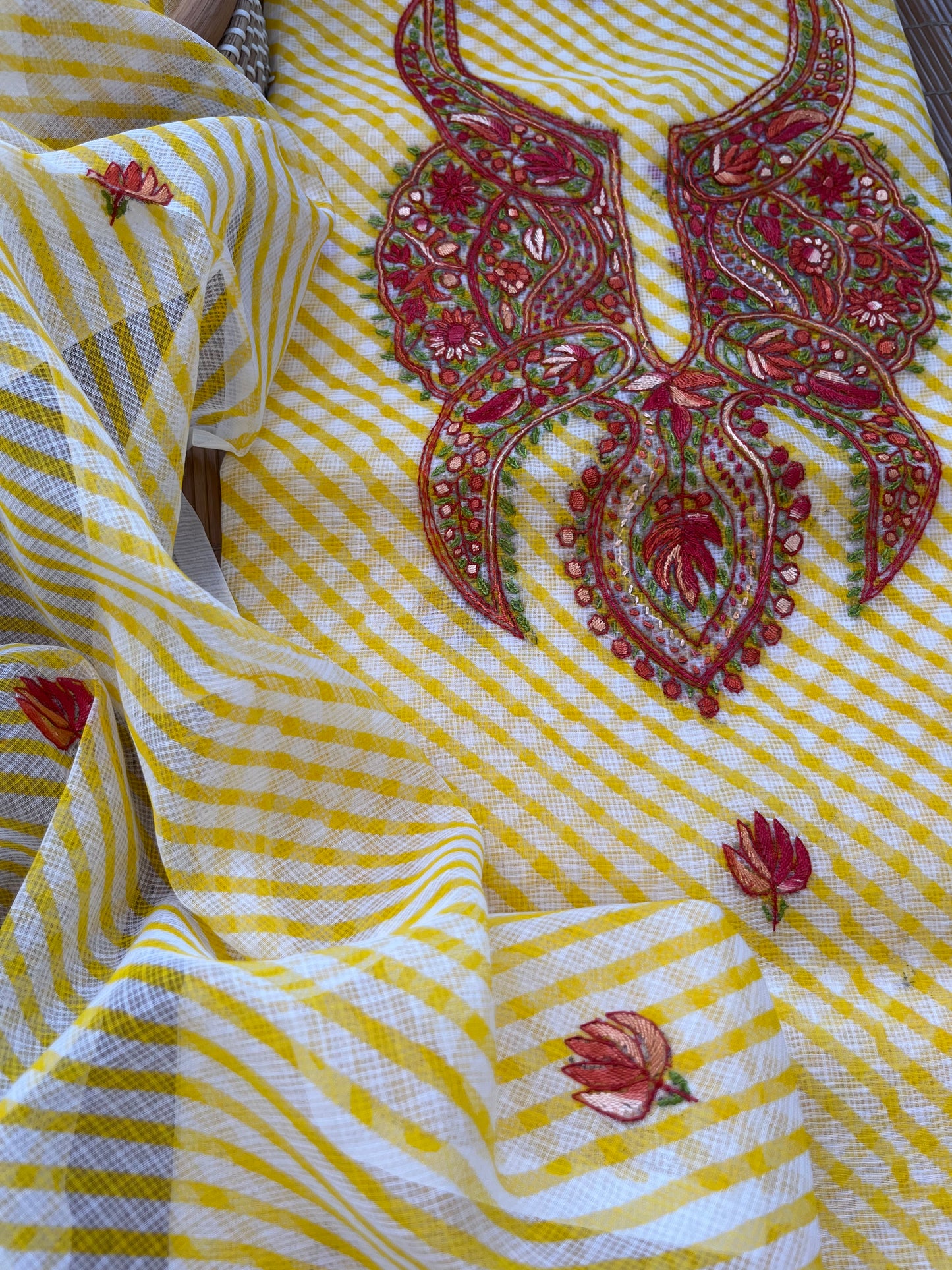 Kota kashmiri work kurta Dupatta