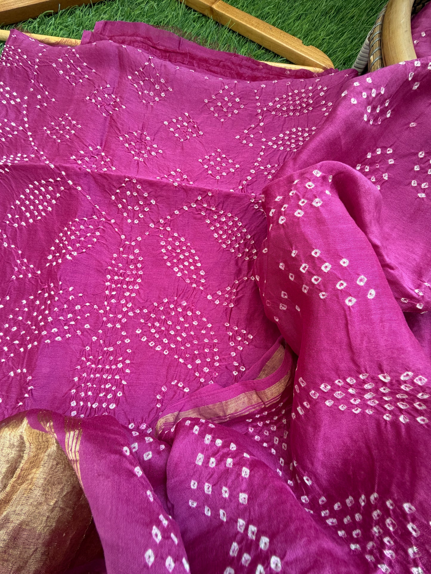 Chanderi Bandhani kurta dupatta
