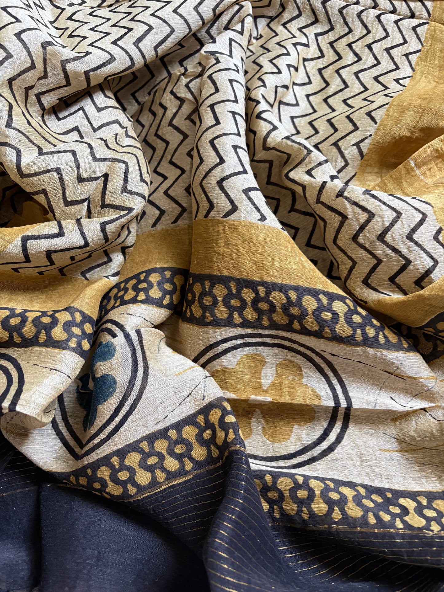 Linen Ajrakh Kurta and dupatta