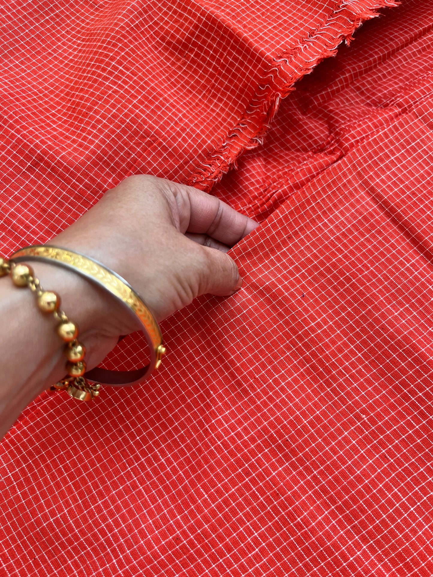 Handwoven Pure Cotton Khadi checks