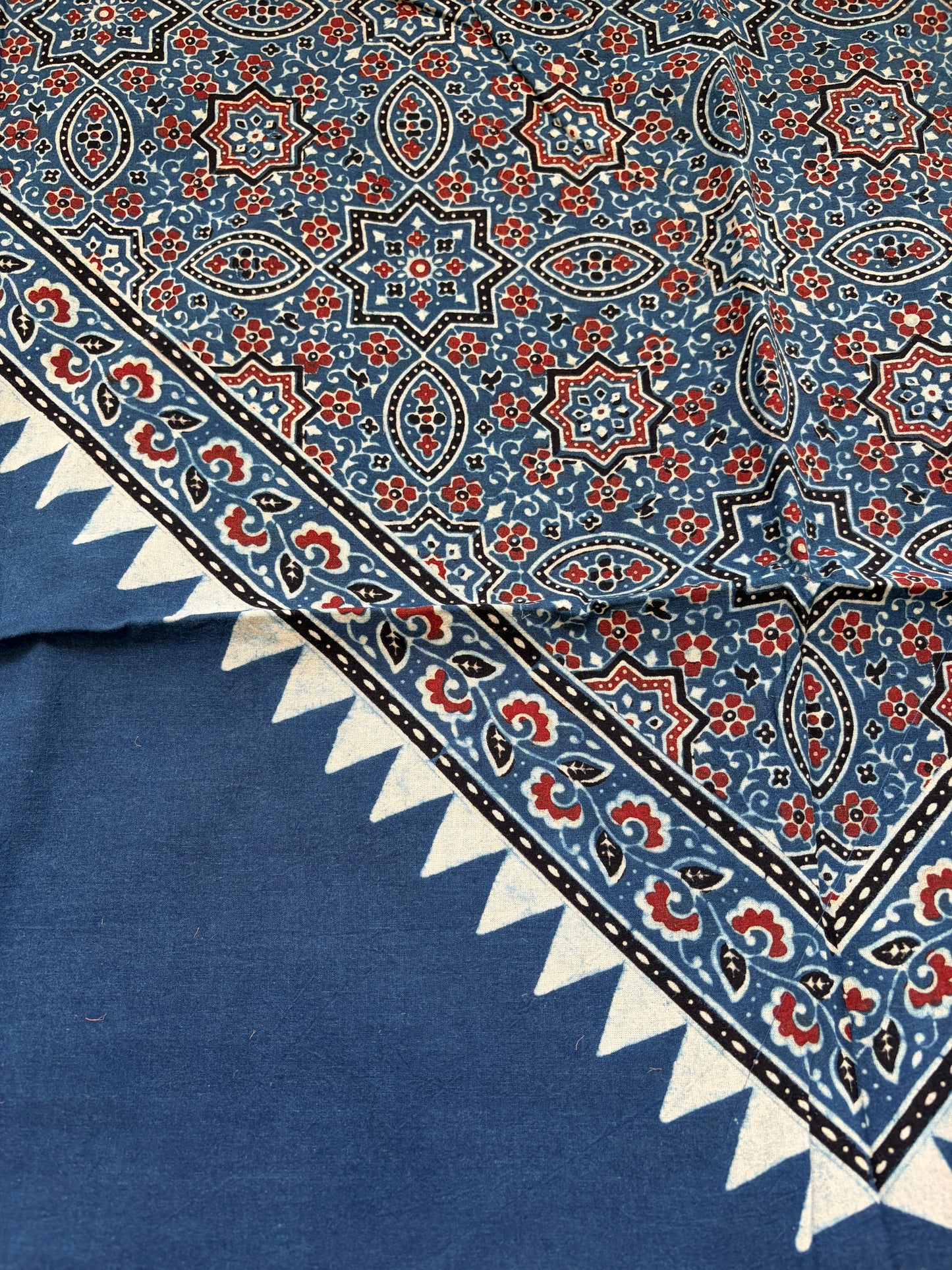 Cotton Ajrakh patterned fabric