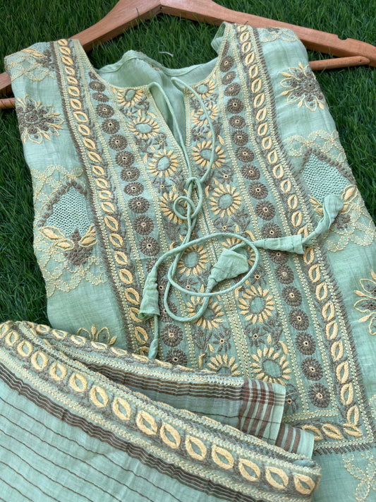 Chanderi Chikankari Kurta Dupatta